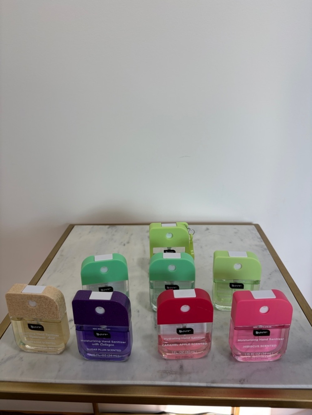 Lot of 8 b-pure Spray Hand Sanitizer Mixed- see pics for amounts. Most are full